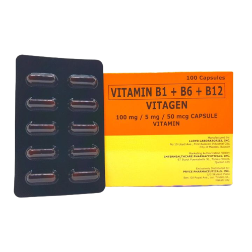 VITAGEN Vitamin B1 / Vitamin B6 / Vitamin B12 100mg / 5mg / 50mcg ...